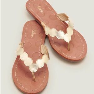 Boden Harriet Gold Flip Flops
